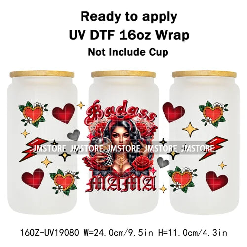 Trendy Girls Coffee Cartoon Bears 16OZ UV DTF Cup Wraps Ready To Apply Waterproof Transfer Stickers For Libbey Glass Can Tumbler