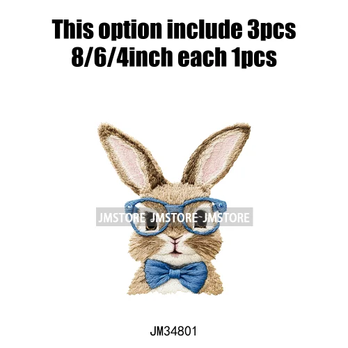 Cute Blowing Bubble Bunny Coquette Preppy Easter Eggs Carrot Iron On DTF Heat Transfer Stickers Ready To Press For T-shirts Bags