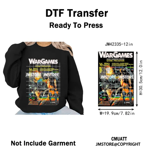 Cool Halftone Horror Killer Characters Scary Halloween Vibes Iron on DTF Washable Transfers Stickers Ready to Press for Clothes