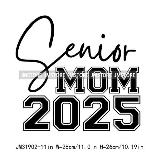 Happy University Graduate Senior Class Of 2025 Decals Iron On DTF Heat Transfer Stickers Ready To Press For Clothes Bags