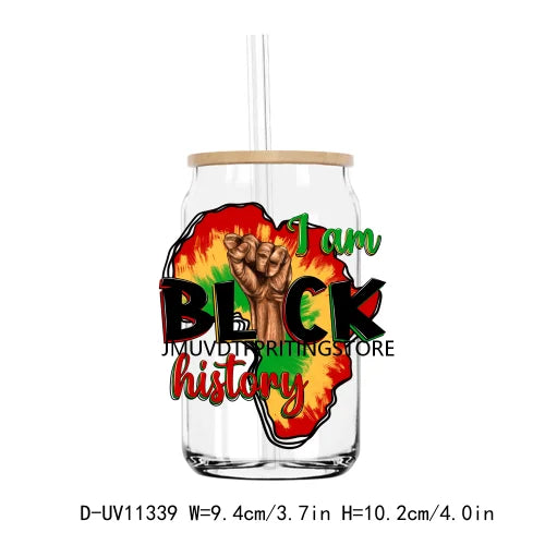 Juneteenth 1865 Black History Month UV DTF Transfers Stickers Decals For Libbey Cold Cups Mugs Tumbler Waterproof DIY Craft