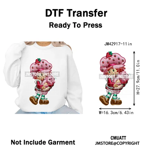 Scarf Christmas Cartoon Movie Mouse Friends Faux Yarn Embroidery Iron on DTF Transfers Stickers Ready to Press for Sweatshirts