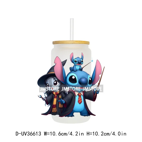 Magic Cartoon Wizard School UV DTF Transfer Stickers Decals Ready To Apply Waterproof For 16OZ Libbey Glass Can Cups Tumbler