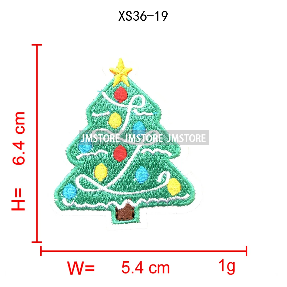 Merry Christmas Ho Ho Ho Santa Candy Canes Celebrate Festive Embroidery Appliques Iron on Sequins Patches for Sweatshirt Bags