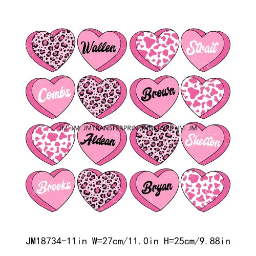 Faux Glitter Sparkly Sequins XOXO Howdy Conversation Hearts Loved Bible Verses Valentine DTF Heat Transfer Stickers For Clothing