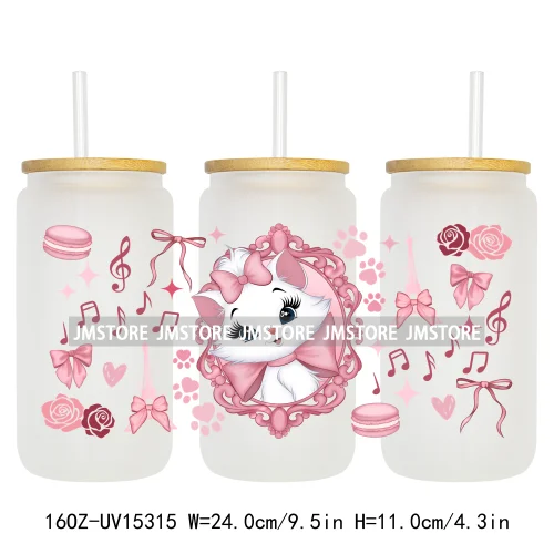 Trendy Cartoon Friends Coffee 16OZ UV DTF Cup Wraps Ready To Apply Waterproof Transfer Stickers For Libbey Glass Can Tumbler
