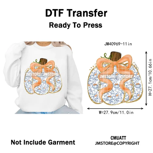 Coquette Preppy Fall Leopard Mama Floral Amen Autumn Pumpkin Season Iron on DTF Transfers Stickers Ready to Press for Textile