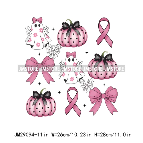 Coquette Football Bow Pink Out Tackle Breast Cancer Awareness Ribbon Iron On DTF Transfer Stickers Ready To Press For Clothing