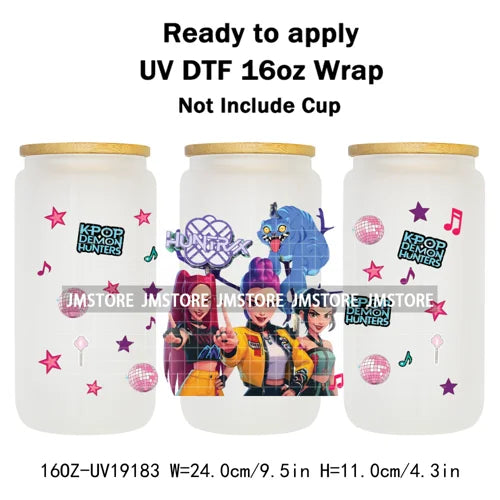 Kpop Idol Fan Art Anime Lover Gift UV DTF Cup Wrap Ready To Apply Transfer Stickers 16OZ Tumbler Wraps DIY For Libbey Glass Can