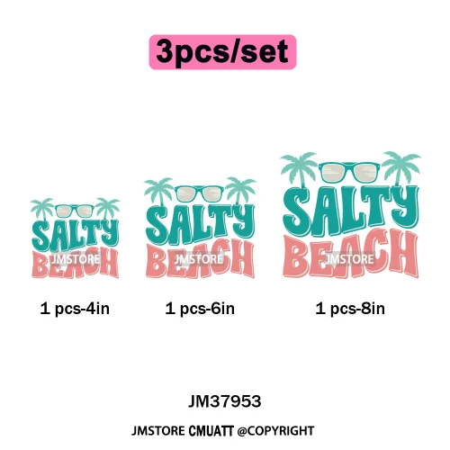 Hello Summer Beach Vibes Stay Cool Live In Sunshine Hot Mom Cowgirl Iron on DTF Transfers Stickers Ready to Press for T-shirts