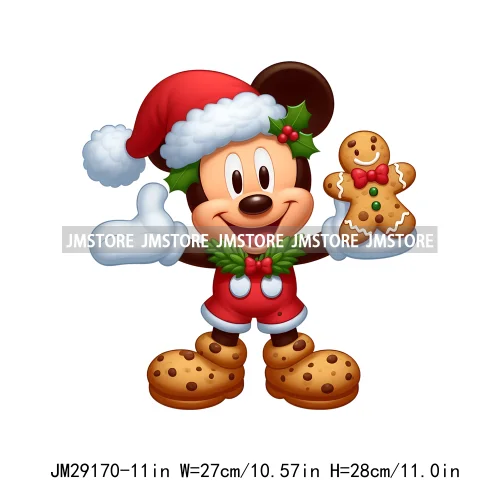 Special Delivery Characters Cartoon Santa Claus Christmas Gift Iron On DTF Transfers Stickers Ready To Press For Clothes