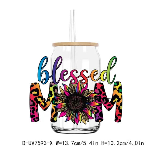 Pray God Jesus Faith Blessed UV DTF Transfers Stickers Decals For Libbey Cold Cups Mugs Tumbler Waterproof DIY Logo Girls Trip