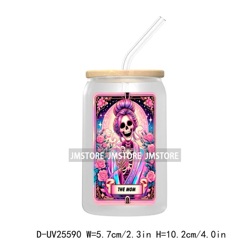 The Crafter Tarot Card UV DTF Transfer Stickers Decals For Libbey Cold Cups Mugs Tumbler Custom Logo Labels Sarcastic Skeleton