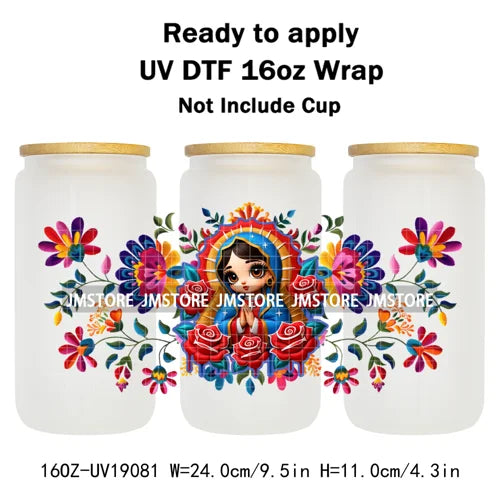 Trendy Girls Coffee Cartoon Bears 16OZ UV DTF Cup Wraps Ready To Apply Waterproof Transfer Stickers For Libbey Glass Can Tumbler