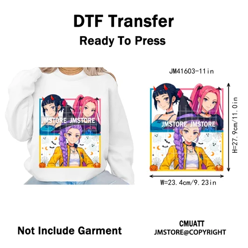 In My Boys Era Ghost Cartoon Anime Movie Kpop Halloween Vibes Iron on DTF Washable Transfers Stickers Ready to Press for Hoodies