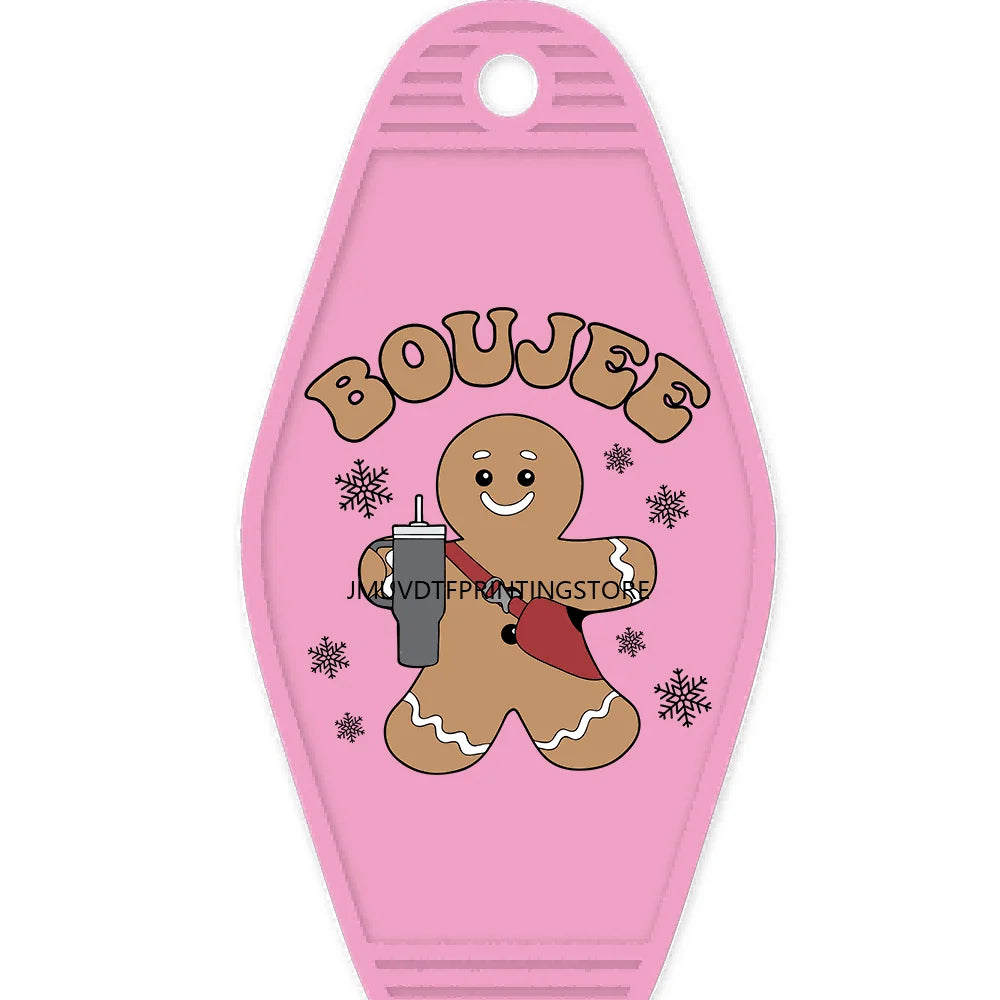 Christmas Mama Santa Claus High Quality WaterProof UV DTF Sticker For Motel Hotel Keychain ot Cocoa Season