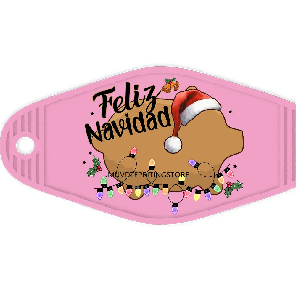 Mexican Christmas Santa Baby High Quality Durable WaterProof UV DTF Sticker Logo For Motel Hotel Keychain Pan Dulce