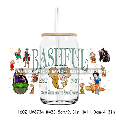 Cartoon Movie Character Best Friends UV DTF Sticker For 16OZ Libbey Glass Cup Can Wrap Transfer Stickers Custom Labels DIY Logo