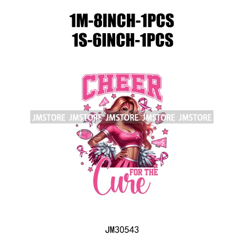 Pink Breast Cancer Survivor Don't Let Sisters Fight Cancer Alone Cheer For Cure Iron On DTF Transfers Stickers For Sweatshirts