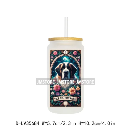 Dog Cat Animals Tarot Card UV Sticker Decals For Libbey Cold Cups Mugs Tumbler Transfer Stickers Waterproof High Quality Labels