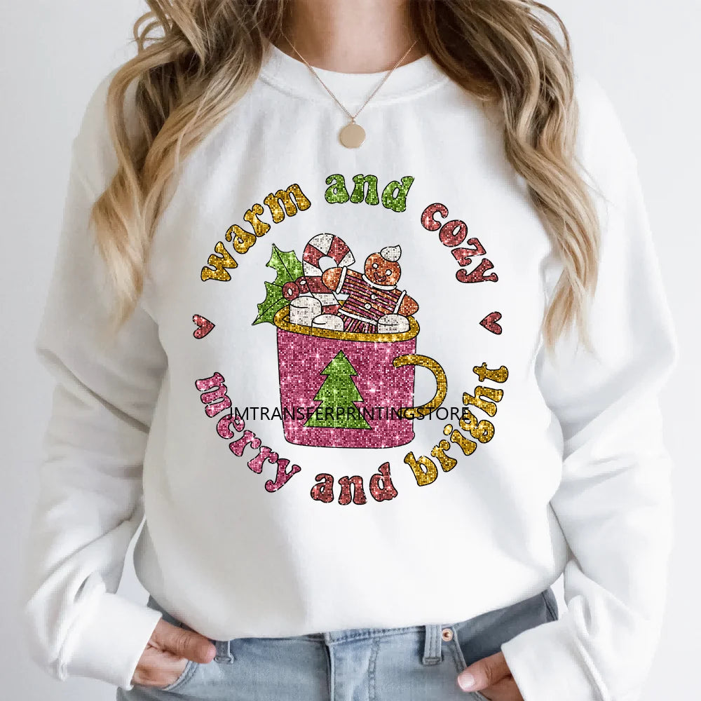 Merry Christmas Kpop Music Band Group Character Xmas Festive Love Iron on DTF Transfers Stickers Ready to Press for Clothes Bags