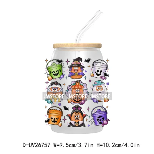 Horror Movies Ice Cream Cartoon Characters UV DTF Transfers Stickers Decals For Libbey Cold Cups Mugs Tumbler Waterproof Logo