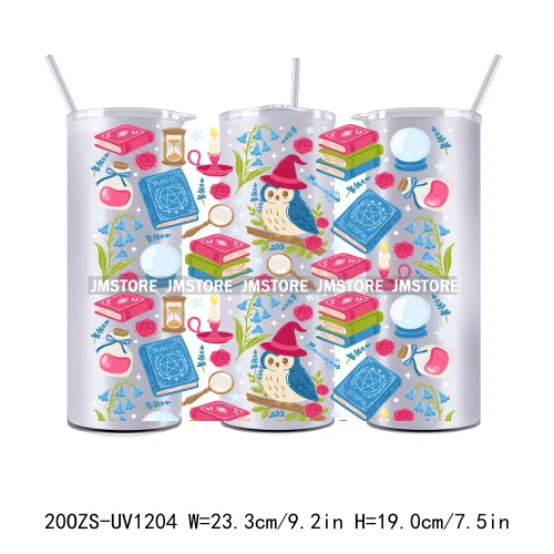 Coquette Bow Flowers Book Lover UV DTF Tumbler Wraps Durable Ready To Apply Transfer Stickers For 20OZ Straight Skinny Tumblers