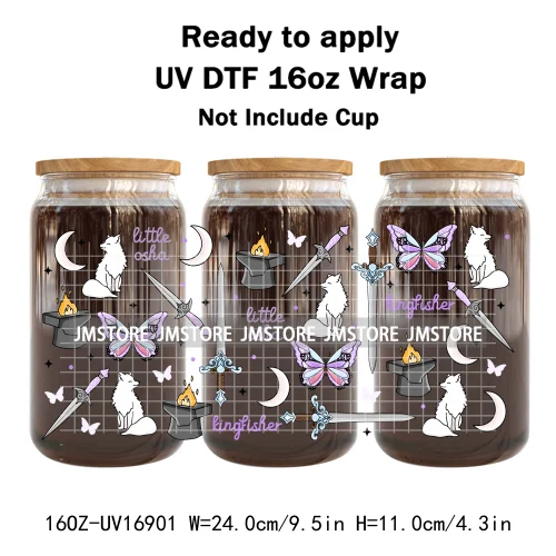 Coquette Bow Fall Autumn Pumpkins 16OZ UV DTF Cup Wraps Ready To Apply Waterproof Transfer Stickers For Libbey Glass Can Tumbler