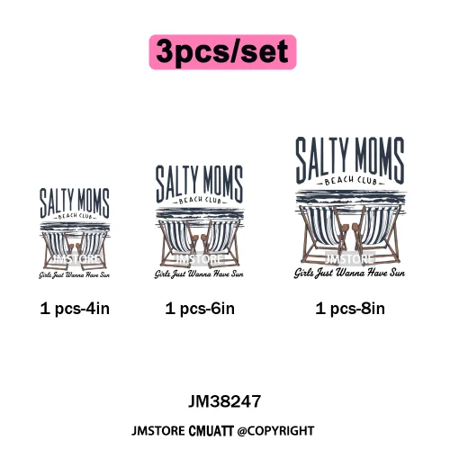 Seashell Sweet Summer Salty Soul Preppy Coastal Coquette Floral Vibes Iron on DTF Transfers Stickers Ready to Press for T-shirts