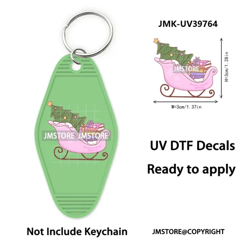 Season Reading Bookish Affirmation UV DTF Motel Keychain Decal Ready To Ship Custom Transfer Stickers Prints For Hotel Keychain