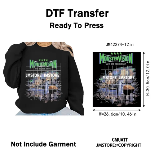 Funny Halftone Movie Series Killer Halloween Spooky Season Iron on DTF Washable Transfers Stickers Ready to Press for T-shirts