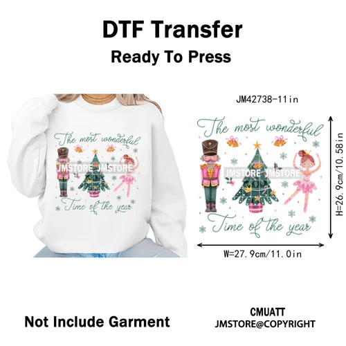 Y'all Are Nuts Pastel Cartoon Character Tis The Season Christmas Iron on DTF Heat Transfers Stickers Ready to Press for Clothes