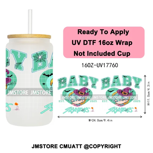 Demon Hunters Kpop Derpy Halloween Mystery Boys UV DTF Stickers Ready To Apply Cup Wrap High Quality For 16OZ Libbey Can Glass