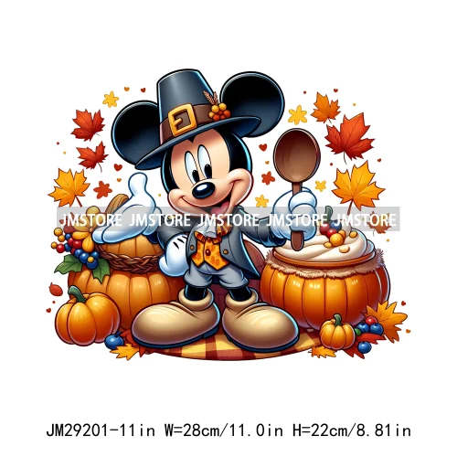 Cartoon Halloween Scary Cute Horror Characters Pumpkin Fall Vibes DTF Iron On Transfers Stickers Ready To Press For Clothing