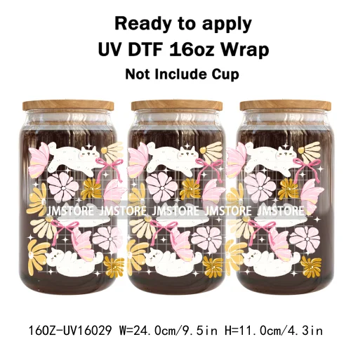 Cozy Autumn Food Fall Leaves Pumpkin 16OZ UV DTF Cup Wraps Ready To Apply Waterproof Transfer Stickers For Libbey Glass Can Mugs