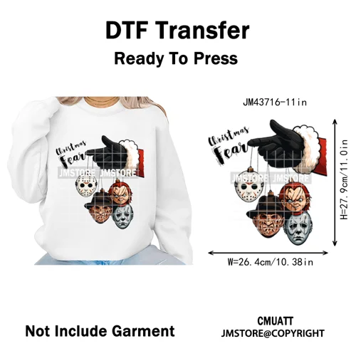 Very Merry Christmas Party Cartoon Princess Kids Friends Winter Gifts Iron on DTF Transfers Stickers Ready to Press for Textiles