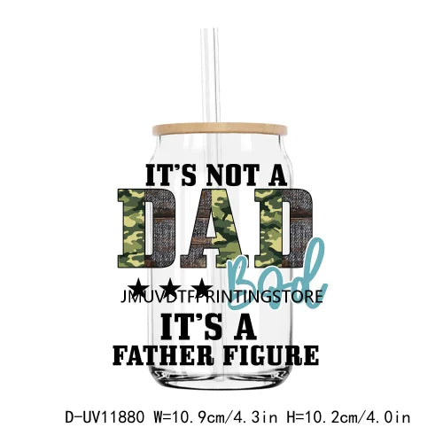 Father's Day UV DTF Transfers Stickers Decals For Libbey Cold Cups Mugs Tumbler Waterproof DIY Logo Cool Grandpa Papa Dad Gift