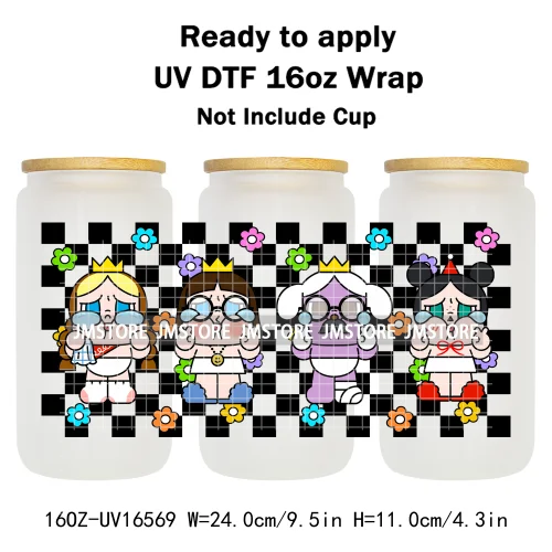 Cartoon Baby Monsters Cry UV DTF Stickers Ready To Transfer Cup Wrap Custom Labels DIY Craft For Libbey Can Glass Tumblers Mugs