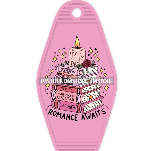 Coquette Books Emotion High Quality WaterProof UV DTF Sticker For Motel Hotel Keychain Custom Book Are My Therapy Positive Vibes