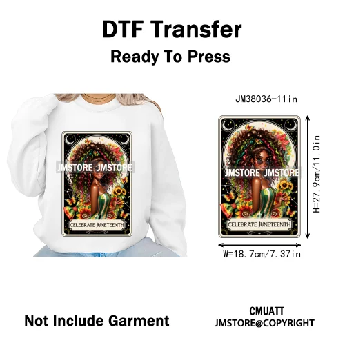 Steppin into Juneteenth Vibes Black History Independence Day Iron on DTF Heat Transfer Stickers Ready to Press for T-shirts Bags
