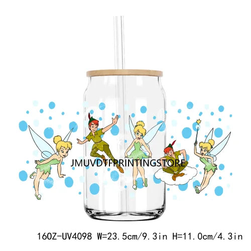 New Cartoon Character Mouse Duck 16OZ UV DTF Cup Wrap Transfers Stickers Custom Labels DIY Waterproof Logo For Libbey Glass Can