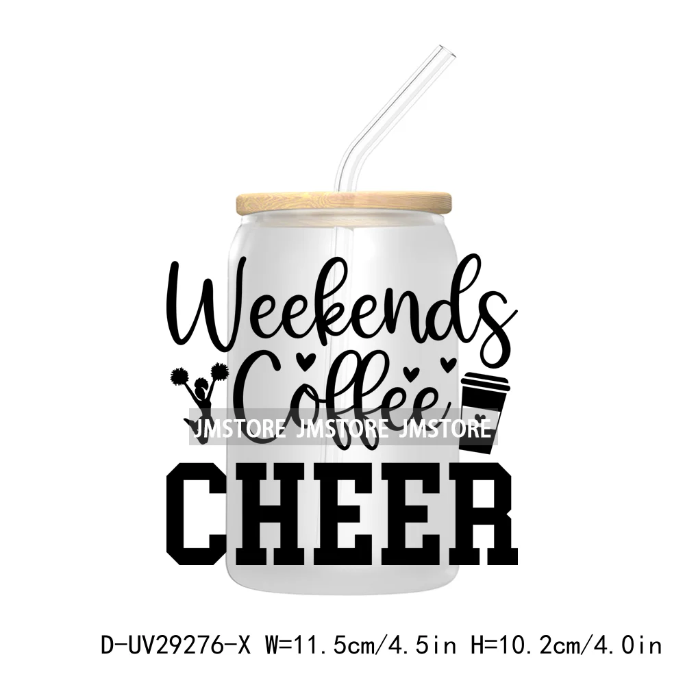 Cheer Mom Mama Sport UV DTF Transfer Stickers Decals For Libbey Cold Cups Mugs Tumbler Waterproof Craft Coquette Bow Cheerleader