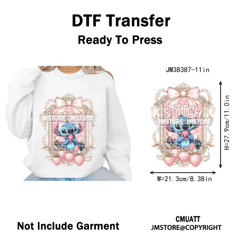 Retro Cartoon Happy Summer Vacation Vibes Coquette Seashells Iron on DTF Heat Transfer Stickers Ready to Press for Clothes Bags