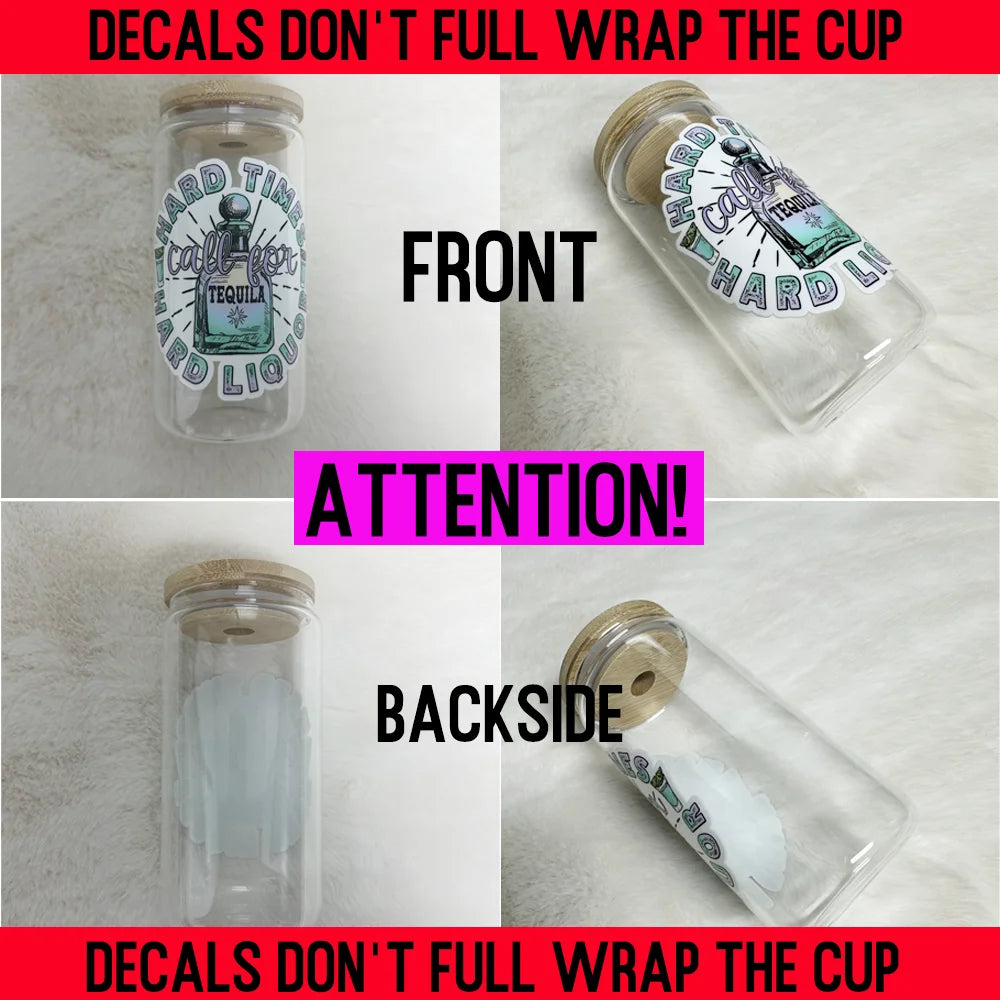 Baby Cartoon Character Coquette UV DTF Transfer Stickers Decals Ready To Apply Waterproof For 16OZ Libbey Glass Can Cups Tumbler