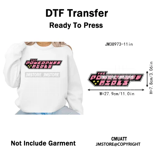 Cute Cry Tears Sad Girls Cartoon Dolls Love Designs Iron on DTF Washable Heat Transfers Stickers Ready to Press for Clothes Bags