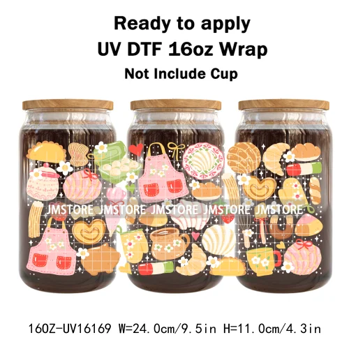 Preppy Lemon Summer Girly Beach Bookish UV DTF Wraps Transfer Sticker Custom Waterproof Logo For 16OZ Libbey Glass Can Tumbler