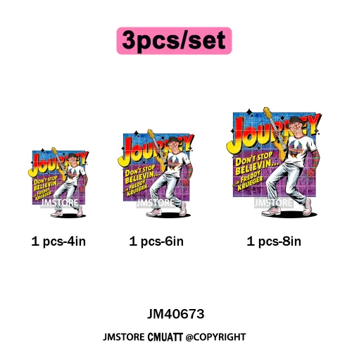 Cartoon Characters Scary Halloween Vibes Bad Killer Mom Iron on DTF Washable Transfers Stickers Ready to Press for Clothing