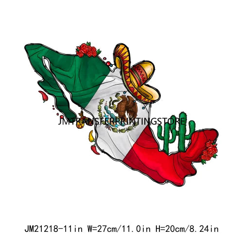 Colorful Mexican Pinata Latina Cinco De Mayo Festival Logos Iron On Fiesta Tacos Tequila DTF Transfer Stickers For Clothing