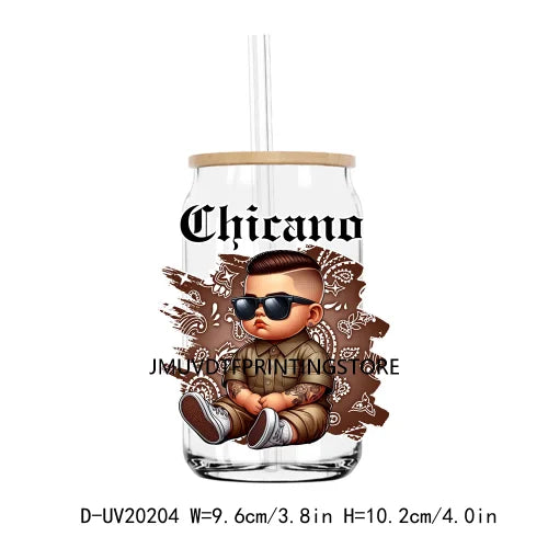 Chicano Spanish Always and Forever UV DTF Transfer Stickers Decals For Libbey Cold Cups Mugs Tumbler Waterproof DIY Logo Mexican