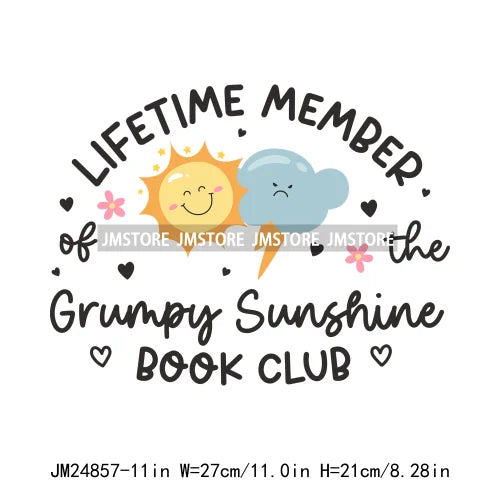 Happy Reading Book Life Coffee Tea Affirmation Saying Positive Quotes Iron On DTF Transfers Stickers Ready To Press For Clothing